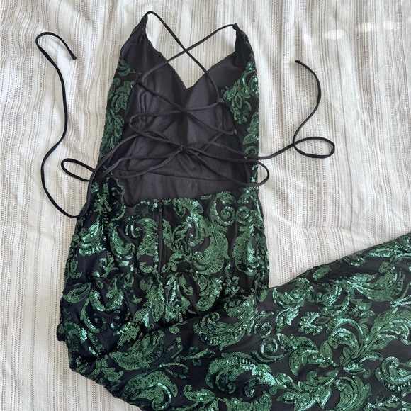 Windsor Sequin Prom Gown in Green - Picture 6 of 8